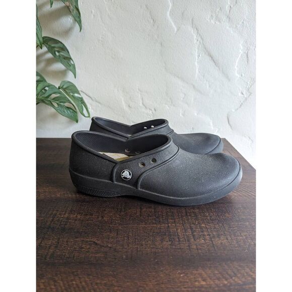 Crocs Black Slip-On Women's Clog Shoes - Size 8 - Picture 1 of 8